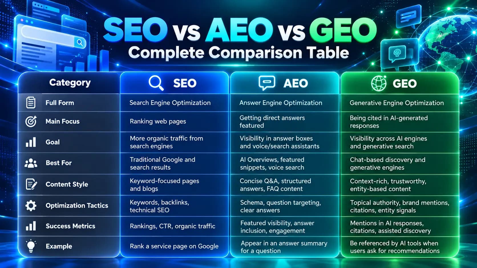 answer engine optimization vs SEO