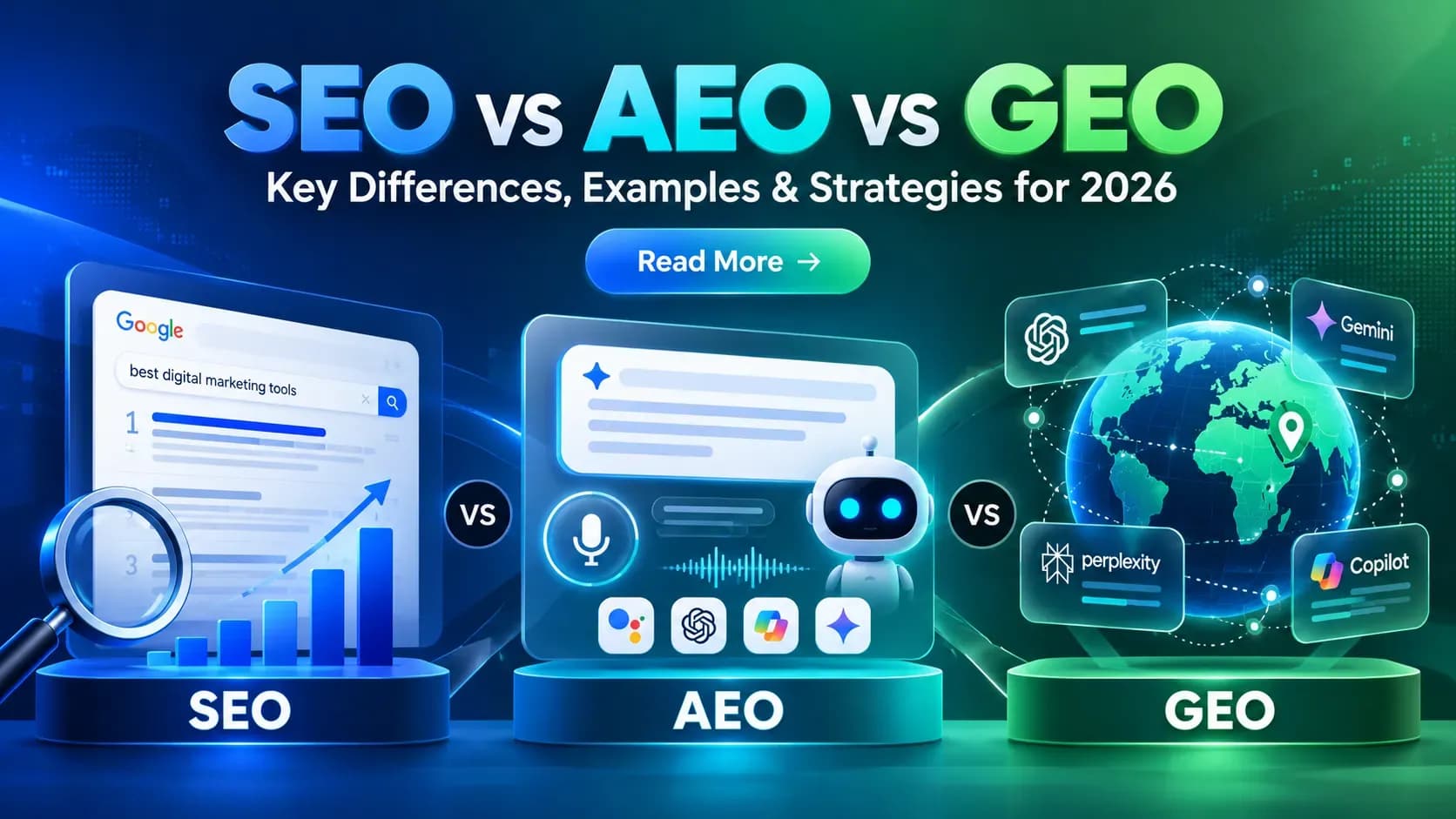 SEO vs AEO vs GEO