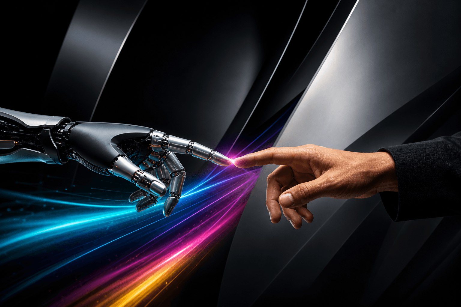 Human creativity collaborating with artificial intelligence