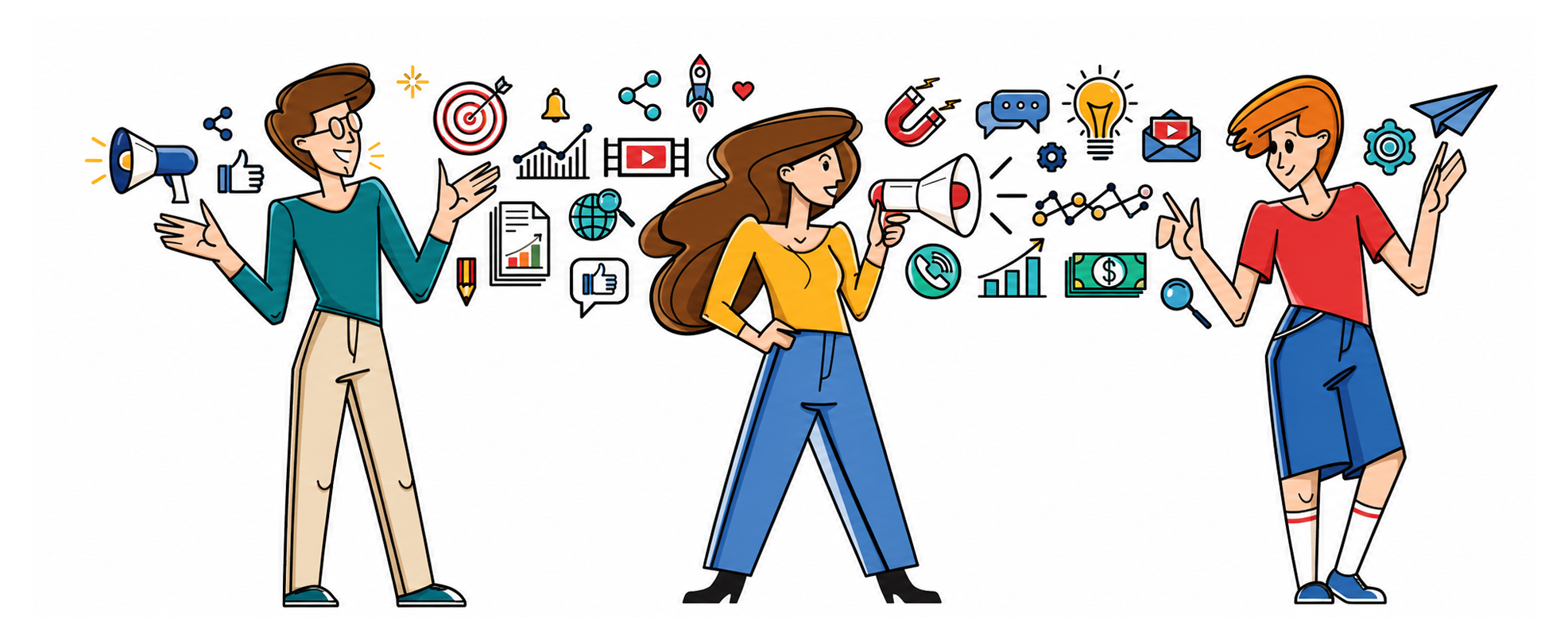 Marketing questions illustration