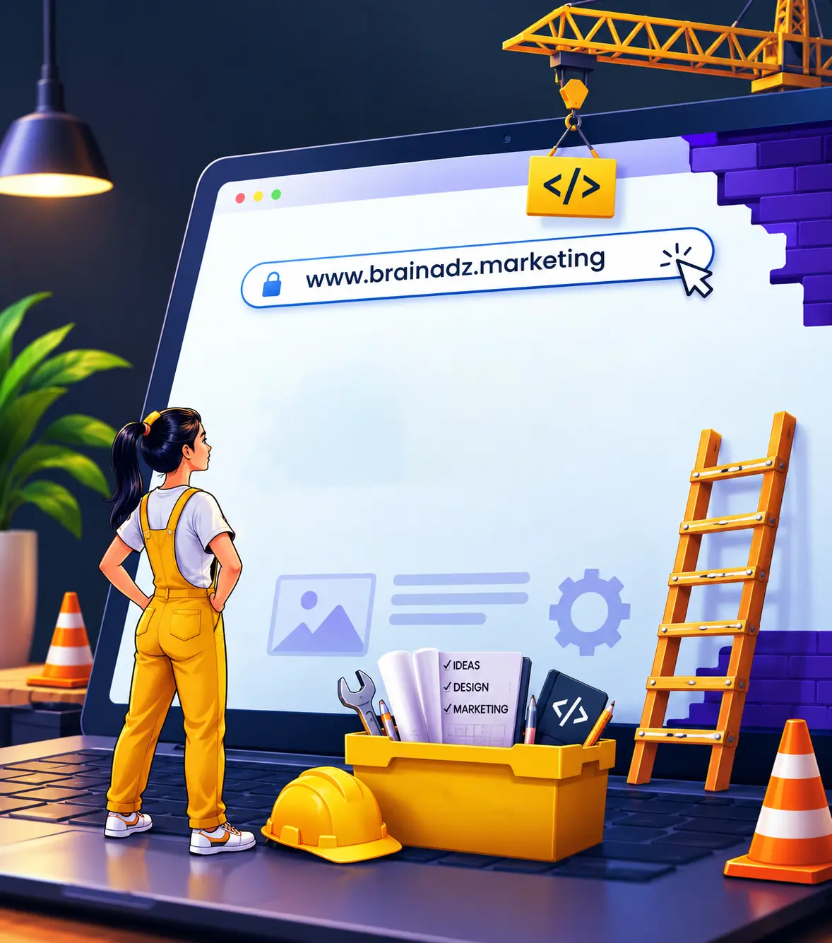Website development illustration